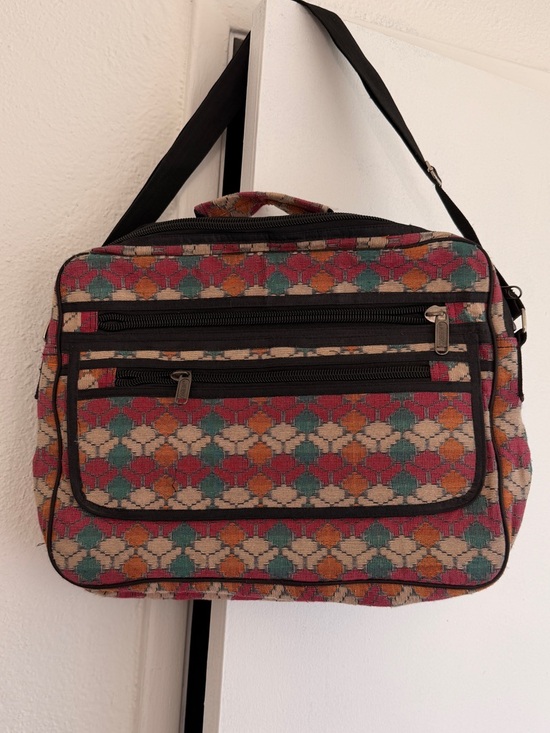 Nepalese Crafts Handbags - Nepalese Dhaka Manufactured Multi-Colored Cloth Briefcase Laptop Bag